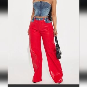 Red Denim set